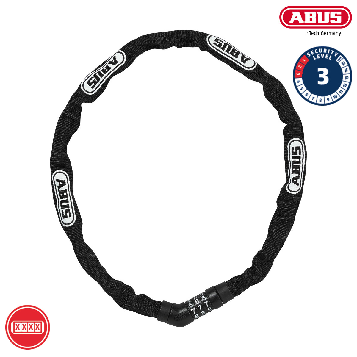 ABUS Kättinglås 4804 Combo