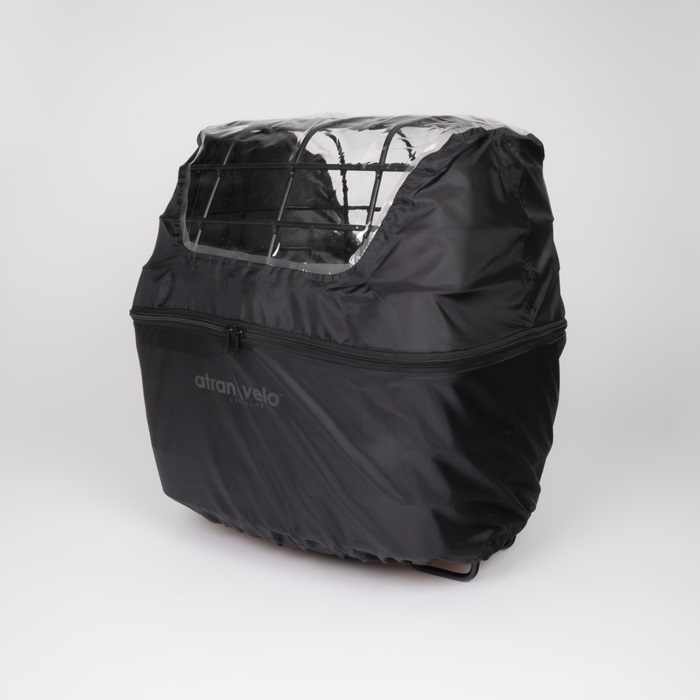 Atranvelo Cykelkorg REGNSKYDD RAINY DUO SVART MED FÖNSTER M
