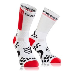 Compressport Racing Socks V2.1 Bike Hi White/Red