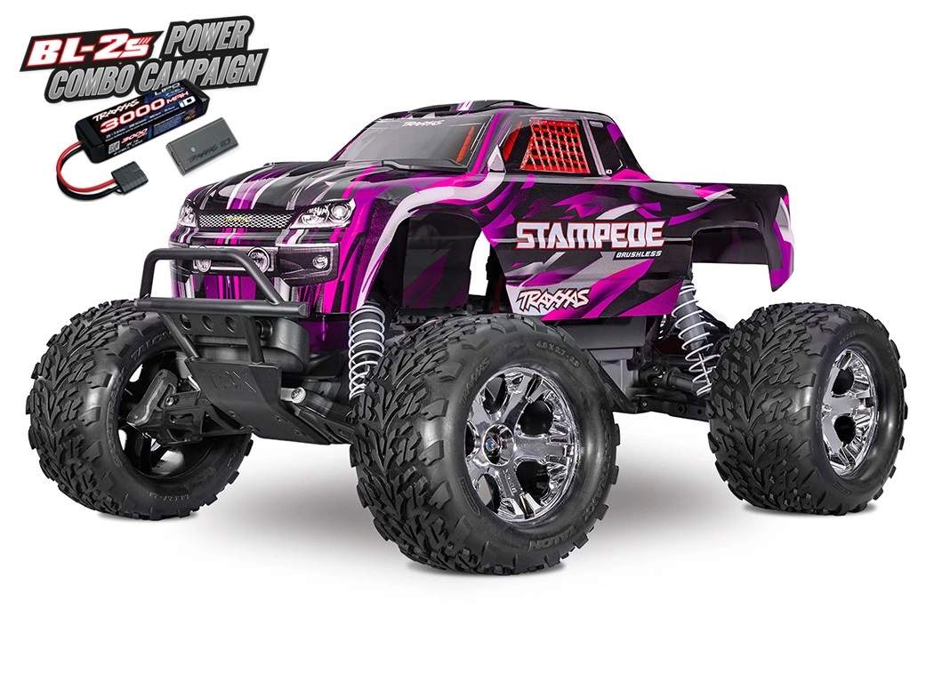 Mässpris till 29/3 Traxxas Stampede 2WD 1/10 RTR TQ BL-2s HD Rosa