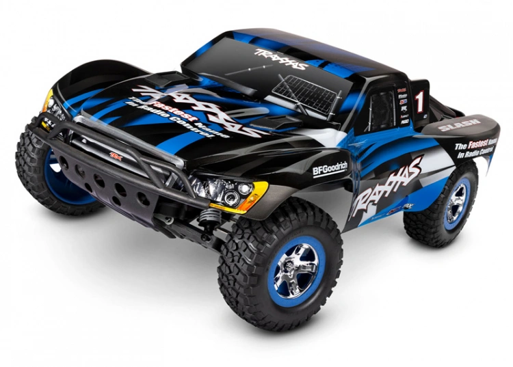 Traxxas Slash 2WD 1/10 RTR TQ Blå Clipless USB - Med Batteri/Laddare DEMO