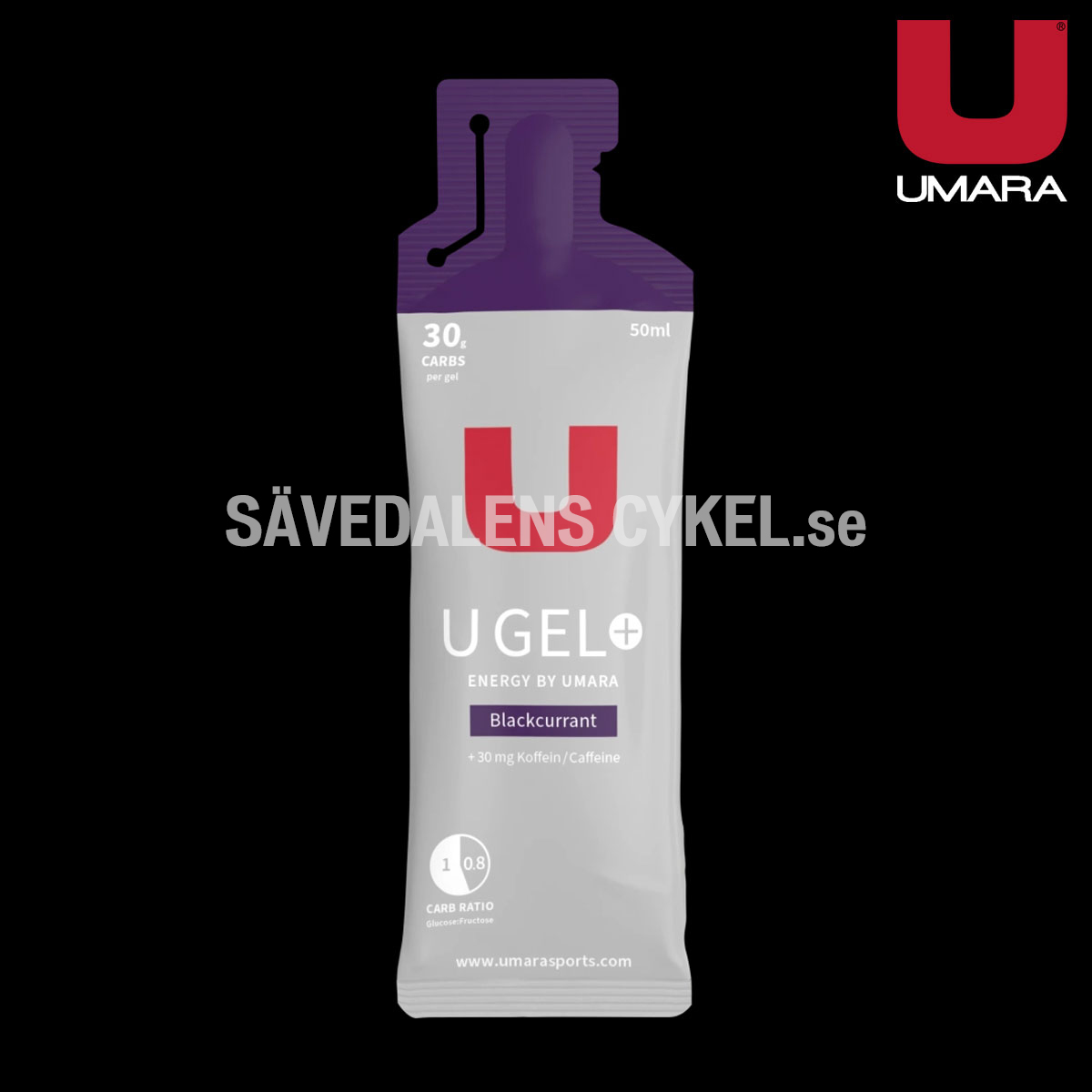 UMARA Gel Svartvinbär + koffein (30g Carbs)
