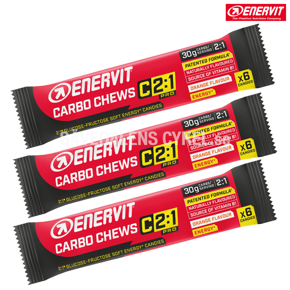 ENERVIT Carbo Chews C2:1 3x34g 3-pack