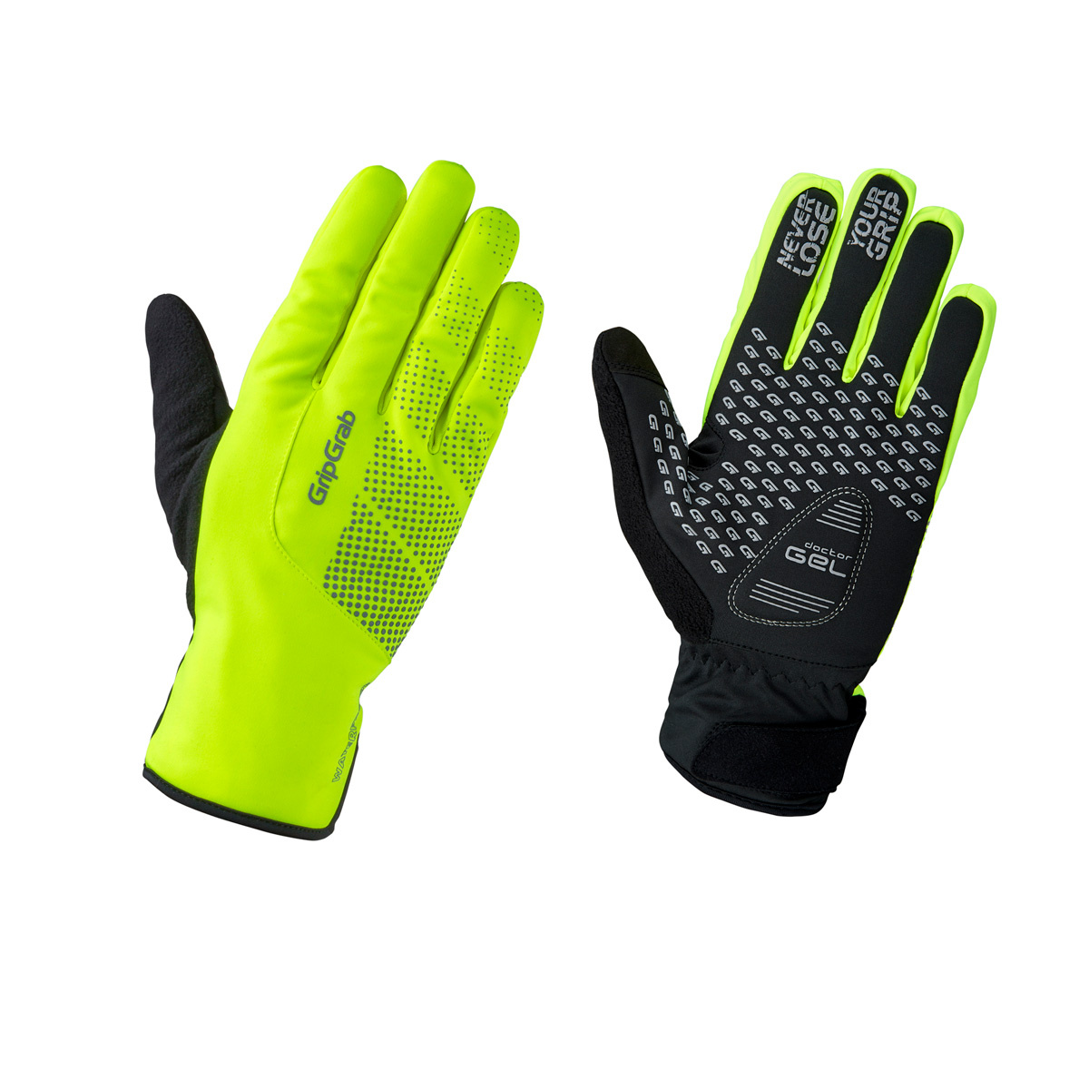 GripGrab Ride Hi-Vis Waterproof Winter Glove Yellow Hi-Vis