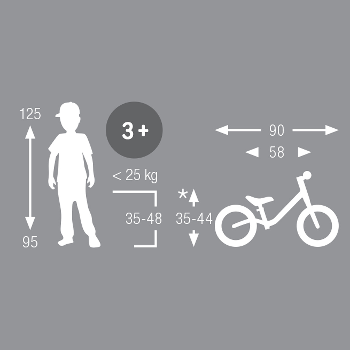 PUKY LR Ride Splash Vit/Rosa