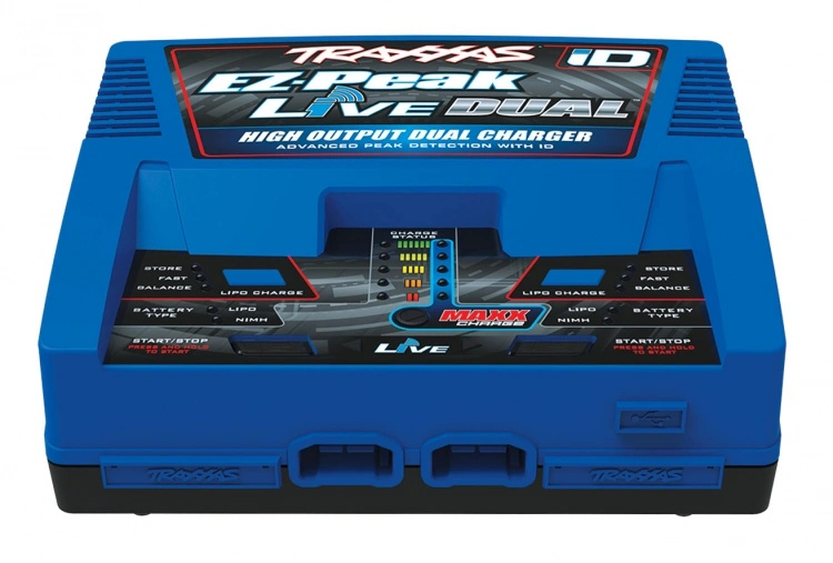Traxxas Batteriladdare EZ-Peak Live Dual 26A NiMH/LiPo 2-4S Laddare Auto iD