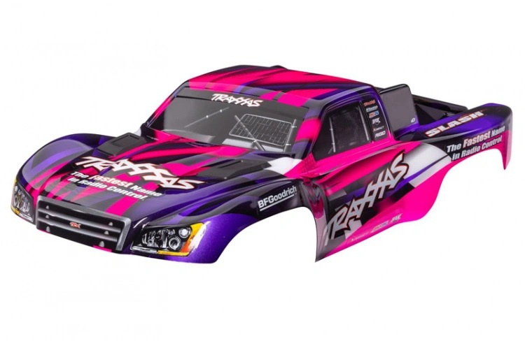 Traxxas Kaross Slash 2WD Rosa Clipless Montering
