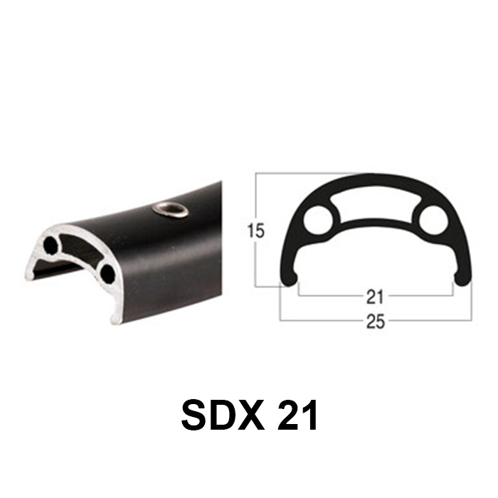 Skeppshult Framhjul 28 tum Svart Rullbroms SDX