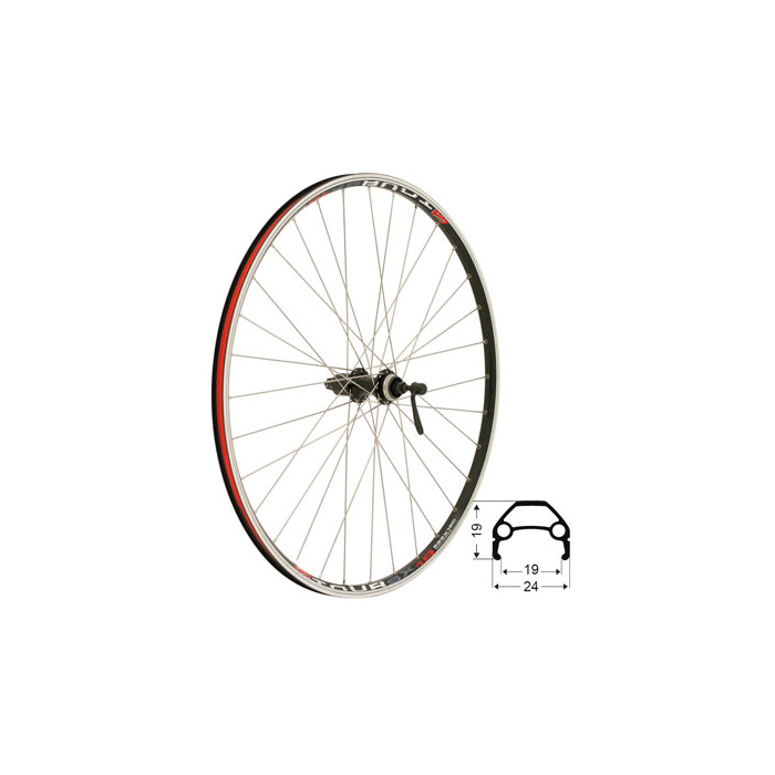 Skeppshult Bakhjul 28 tum 622 Svart CL 7-9del