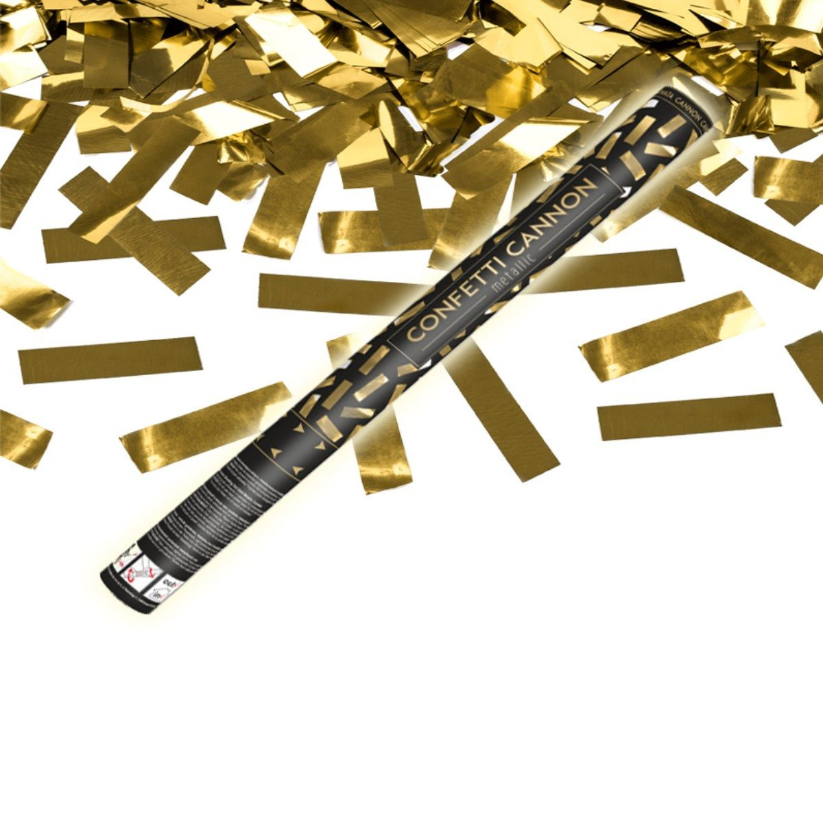 Konfettikanon 60 cm Guld