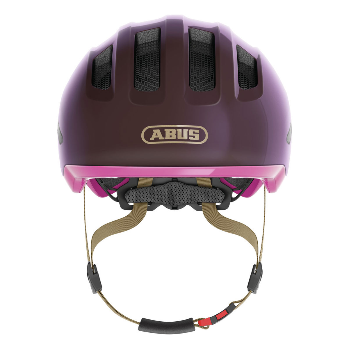 ABUS Hjälm Smiley 3.0 ACE LED Royal Purple - GRÖNT SPÄNNE