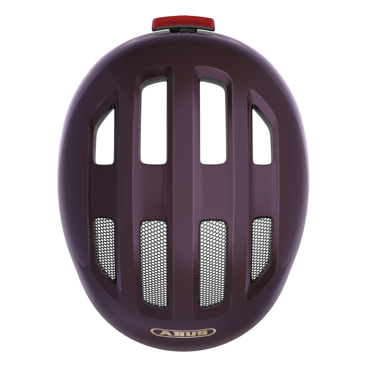 ABUS Hjälm Smiley 3.0 ACE LED Royal Purple - GRÖNT SPÄNNE
