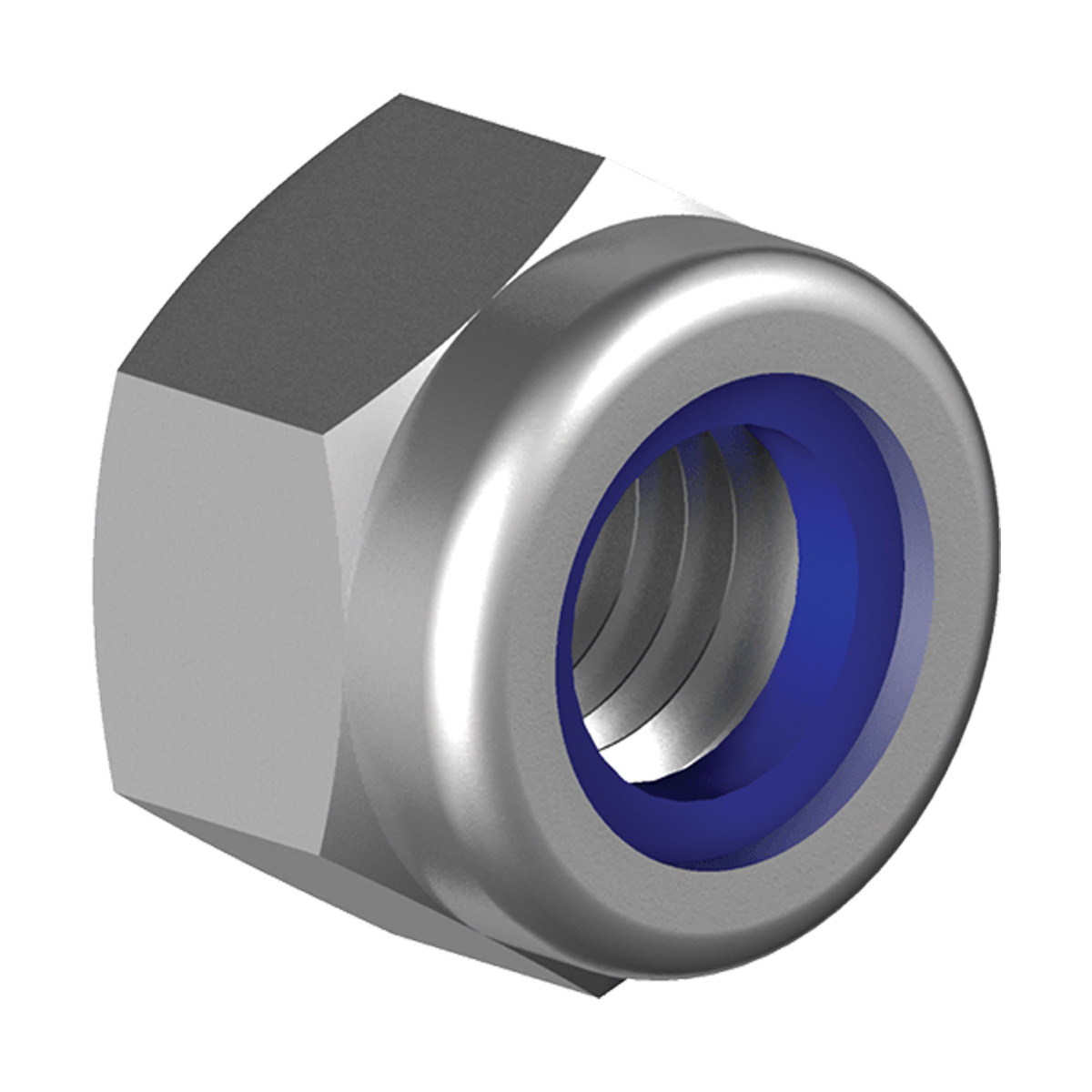 Mutter M6 Rostfri Nylonlåsning