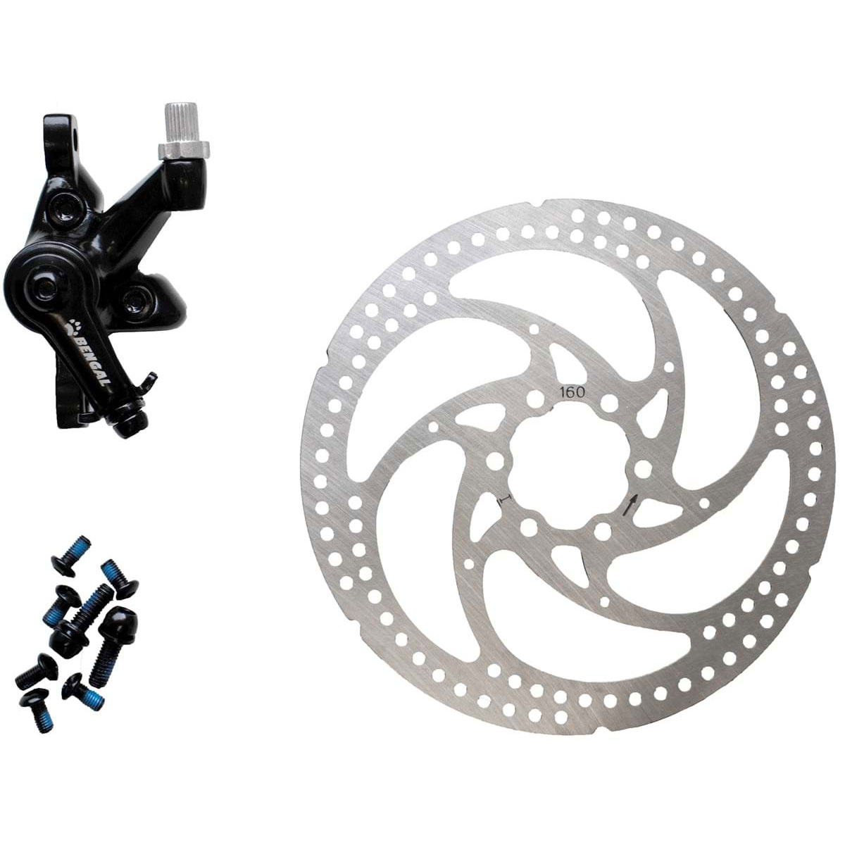 Bromsok mekanisk Vänster & Bromsskiva INT 160 mm  