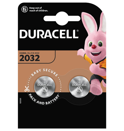 Batteri Duracell CR2032 3V 2-PACK