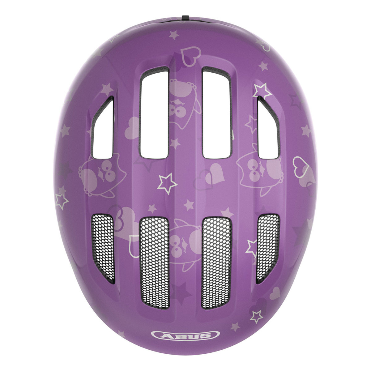 ABUS Hjälm Smiley 3.0 Purple Star - GRÖNT SPÄNNE