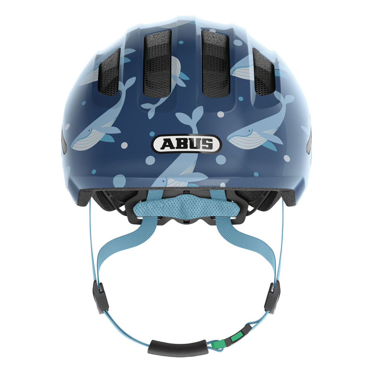 ABUS Hjälm Smiley 3.0 Blue Whale - GRÖNT SPÄNNE
