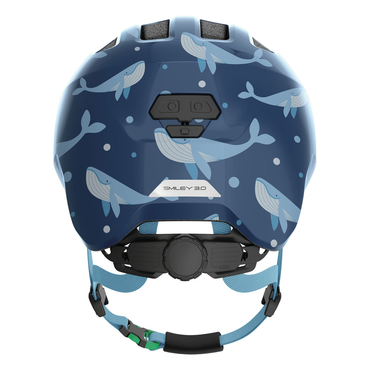 ABUS Hjälm Smiley 3.0 Blue Whale - GRÖNT SPÄNNE