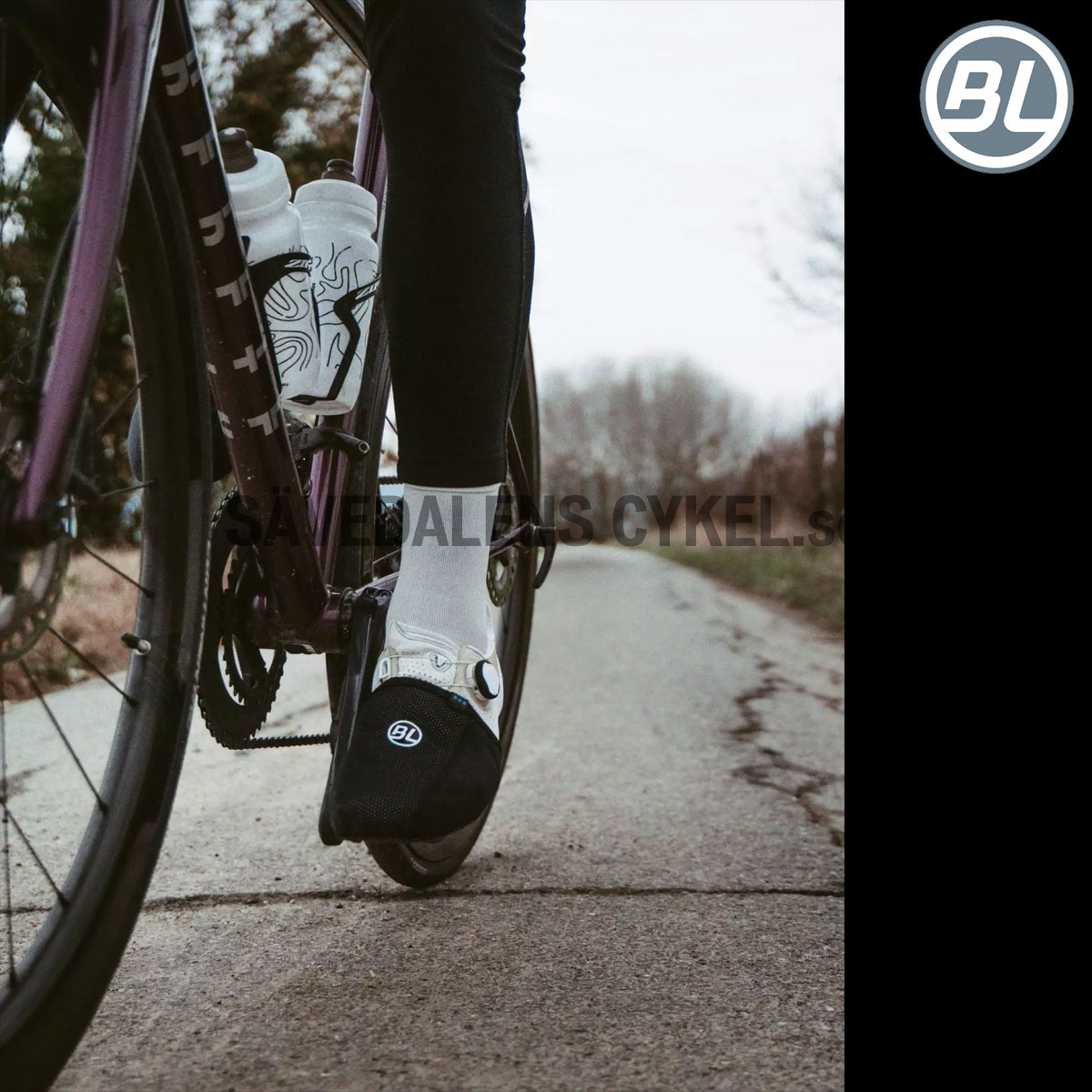 Windproof cycling toe cover FUTURA Black