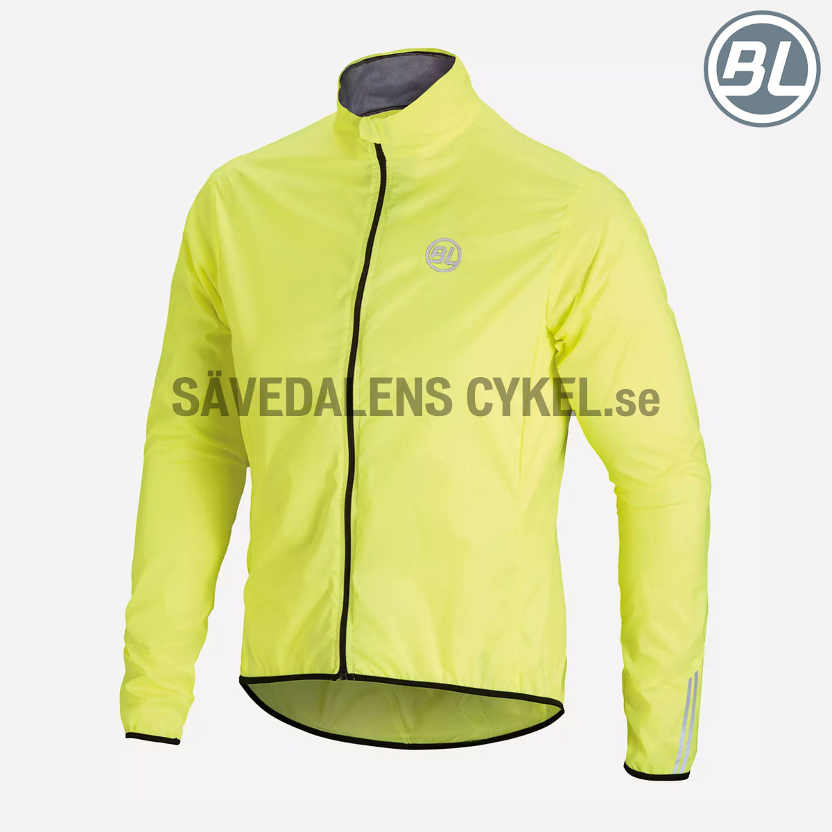 Men's windproof cycling jacket STELVIO Yellow fluo