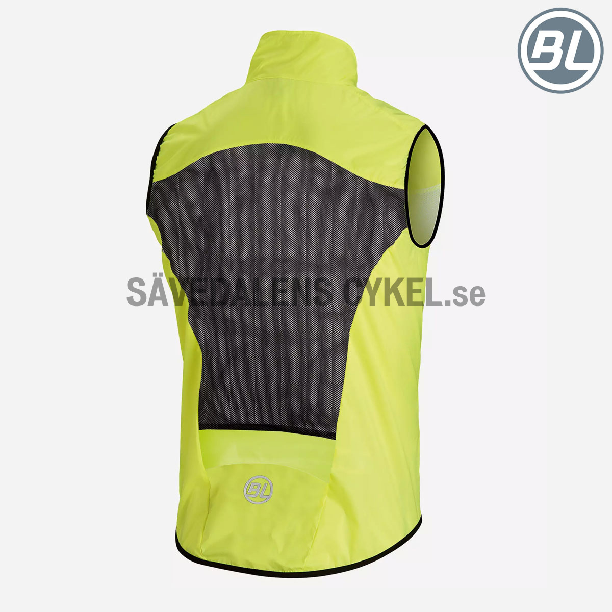 Men's windproof cycling vest STELVIO Yellow fluo