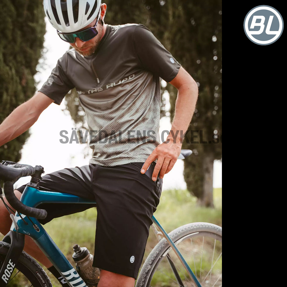 Men's bike baggy shorts OSTIGLIA Black