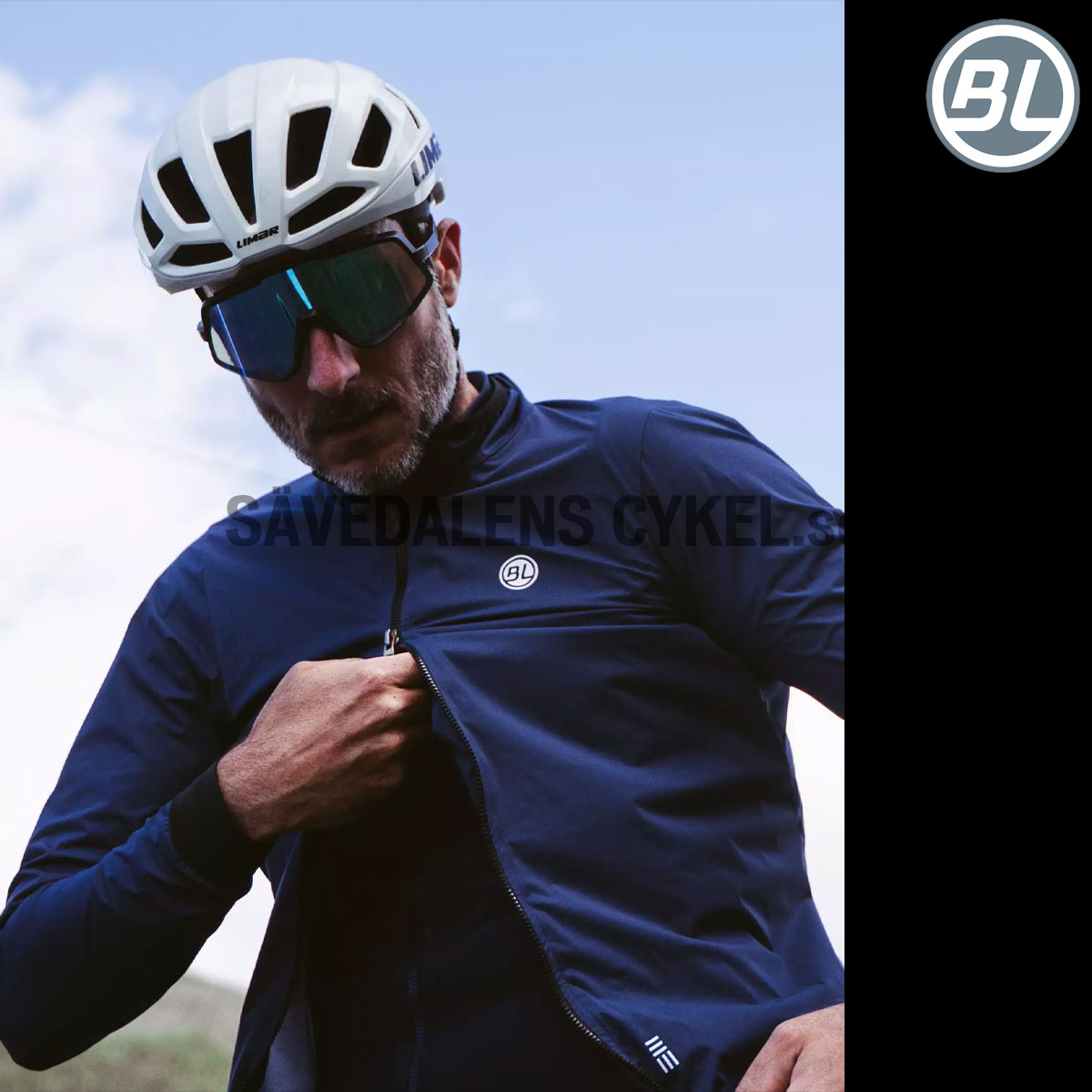 Men's windproof & showerproof cycling jacket DEFENDER PRO Navy blue