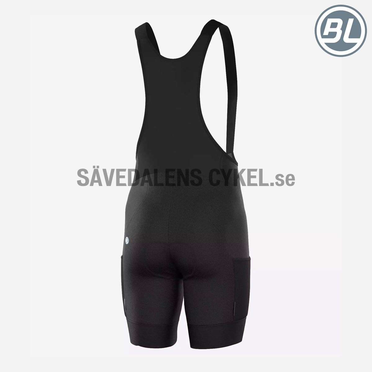 Men's cycling bib shorts FANGO Black with lateral pockets