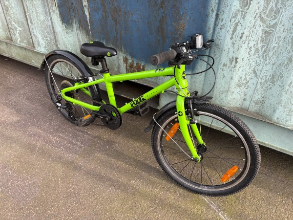 Barncykel Frog 20tum Limegrön Begagnad