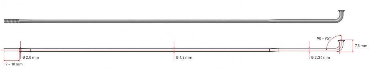 Eker Rostfri 2-2.34 mm 80 - 300 mm