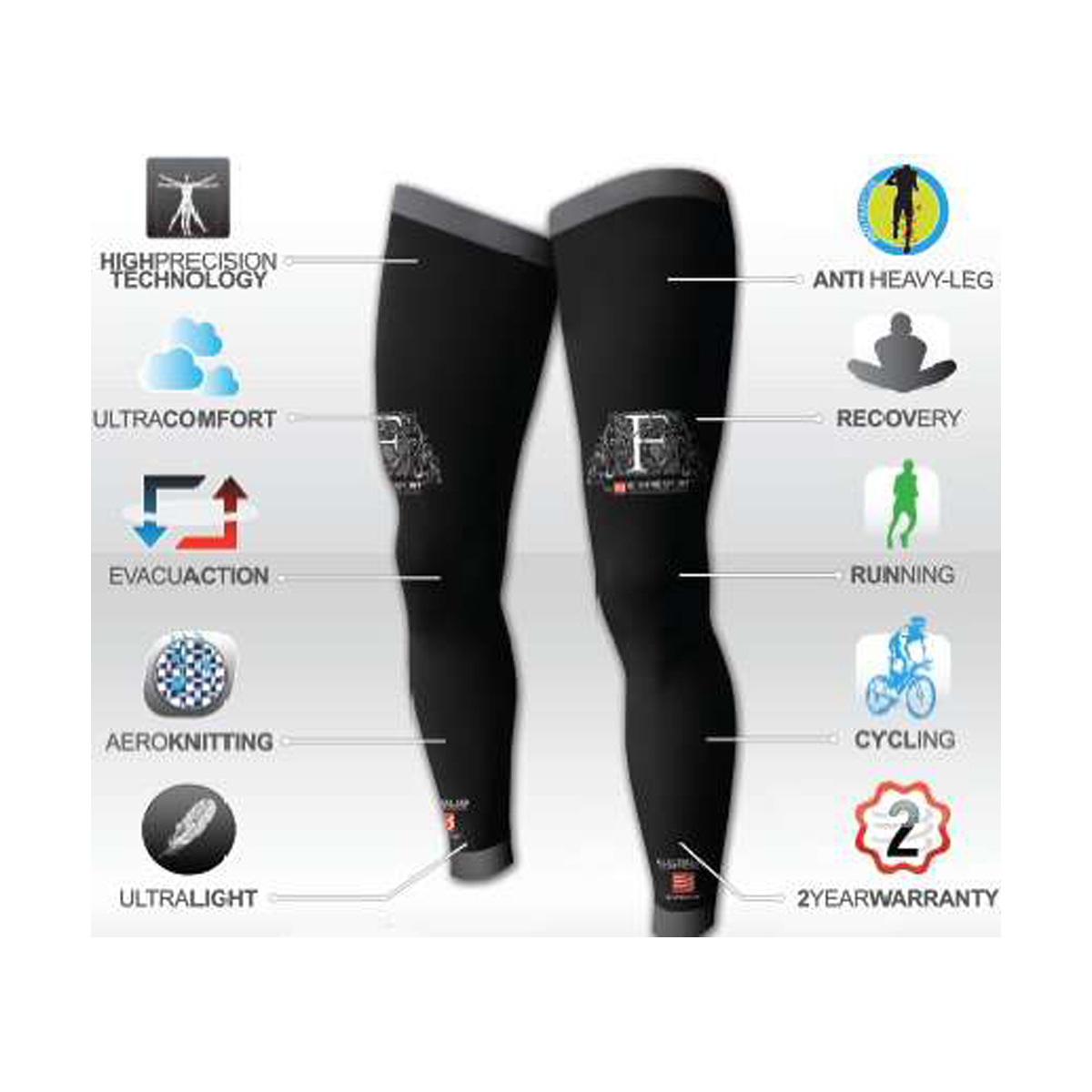 Compressport Full Leg Black