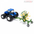 Traktor med dubbla hjul och rotorhövändare RC RTR 1:24