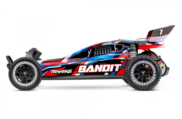 Traxxas Bandit 2WD 1/10 RTR TQ EHD Röd USB-C Laddare/ 7 cell NiMH 3000mAh