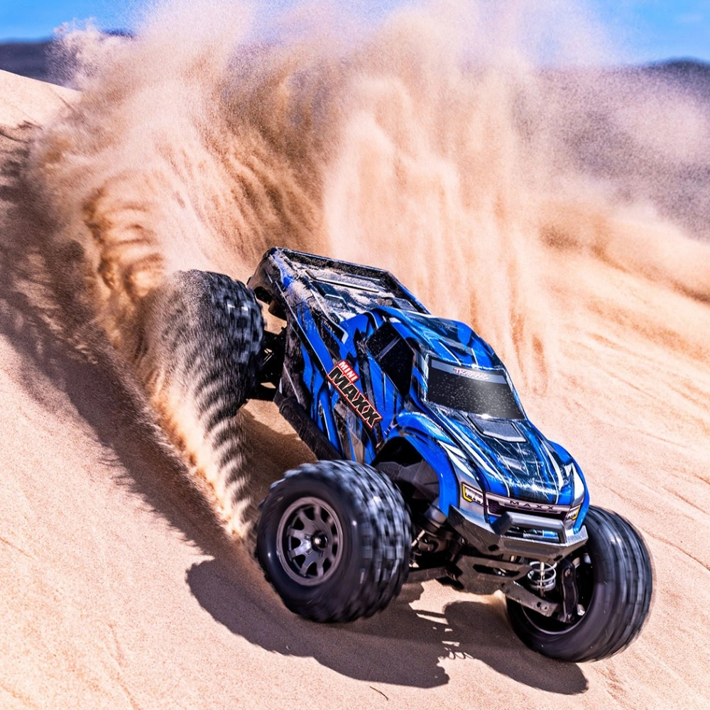 Traxxas Mini MAXX RTR TQ BL-2s Blå - USB-C Laddare / 2s LiPo