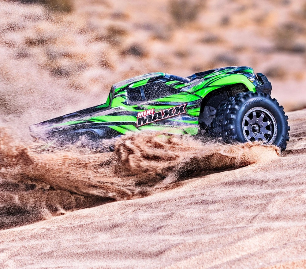 Traxxas Mini MAXX RTR TQ BL-2s Grön - USB-C Laddare / 2s LiPo