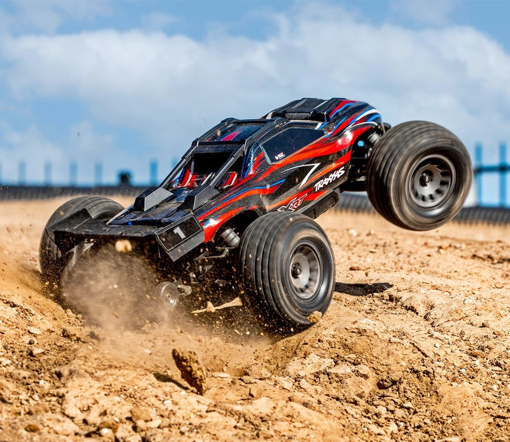 Traxxas Mini XRT RTR TQi VXL-3s Röd - USB-C Laddare / 2s LiPo