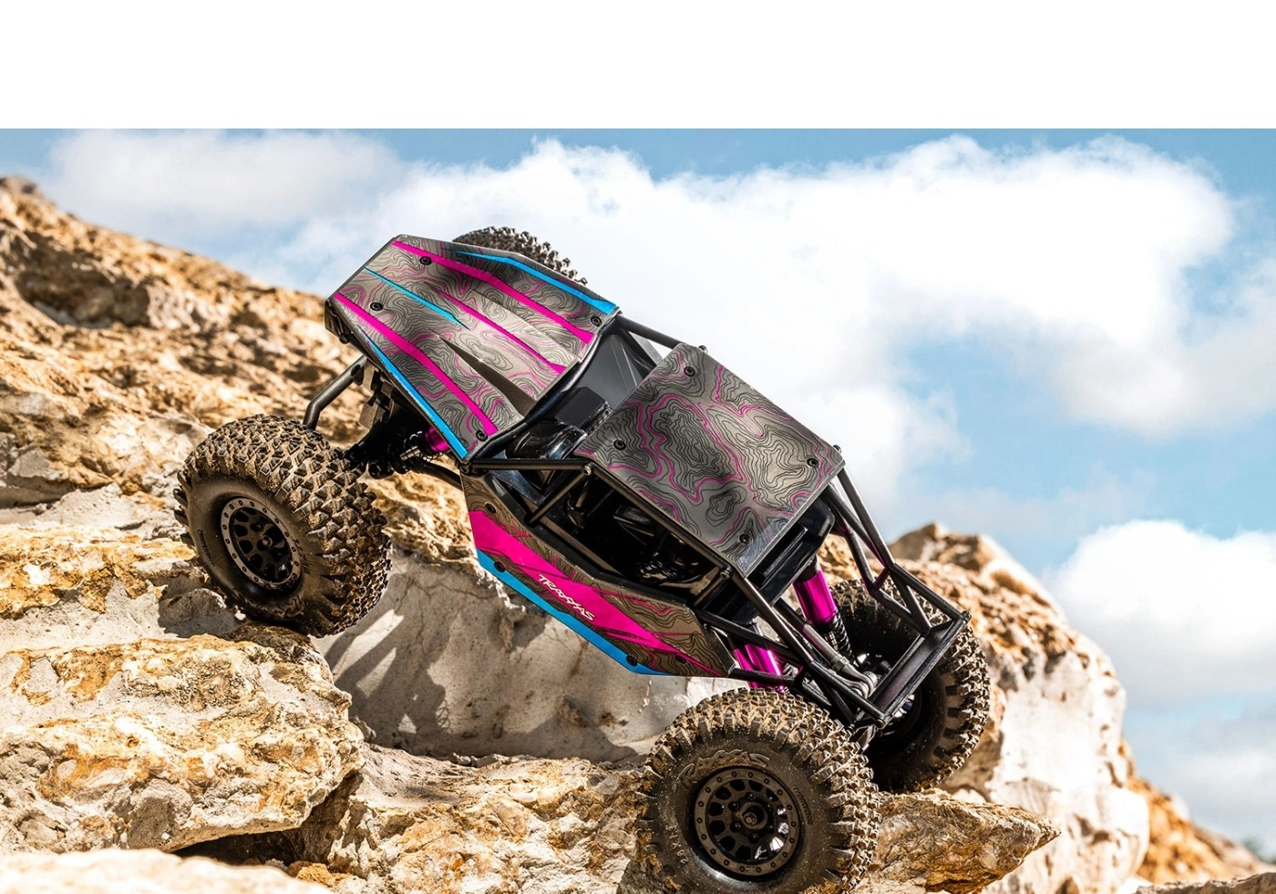 Traxxas TXC-4M 1/18 Extreme Crawler Rosa RTR - 3S LiPo/USB Laddare