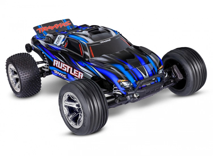 Traxxas Rustler 2WD 1/10 RTR TQ BL-2s EHD Blå